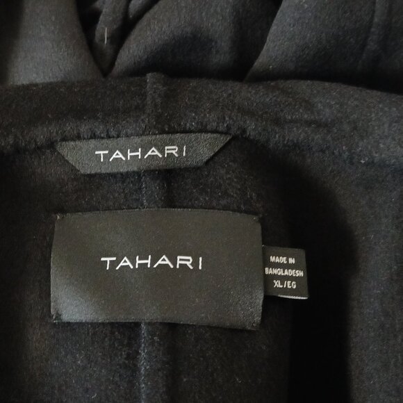 NWT Tahari XL Long Double Face Wool Blend Wrap Coat Belted - Picture 9 of 13